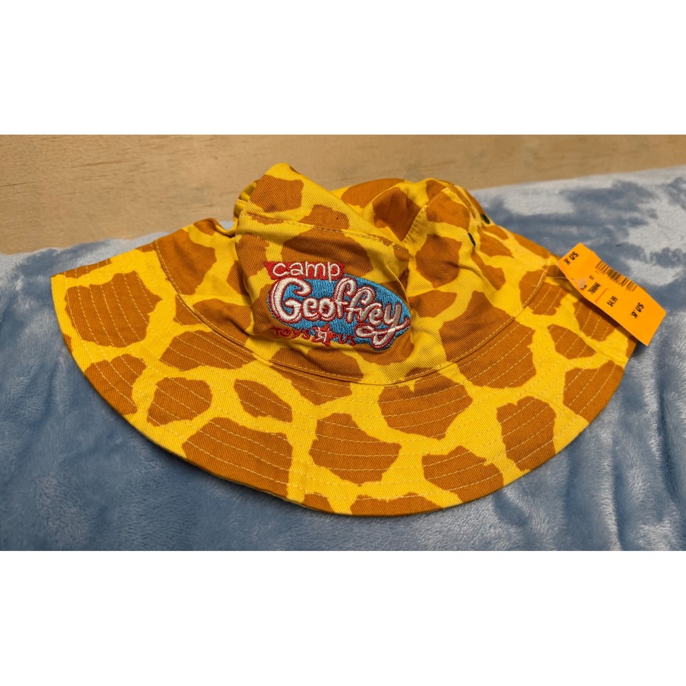 Toys R Us Camp Geoffrey Giraffe Print Bucket Hat Vintage 2003 Child Size 4-8 NWT - Picture 2 of 7